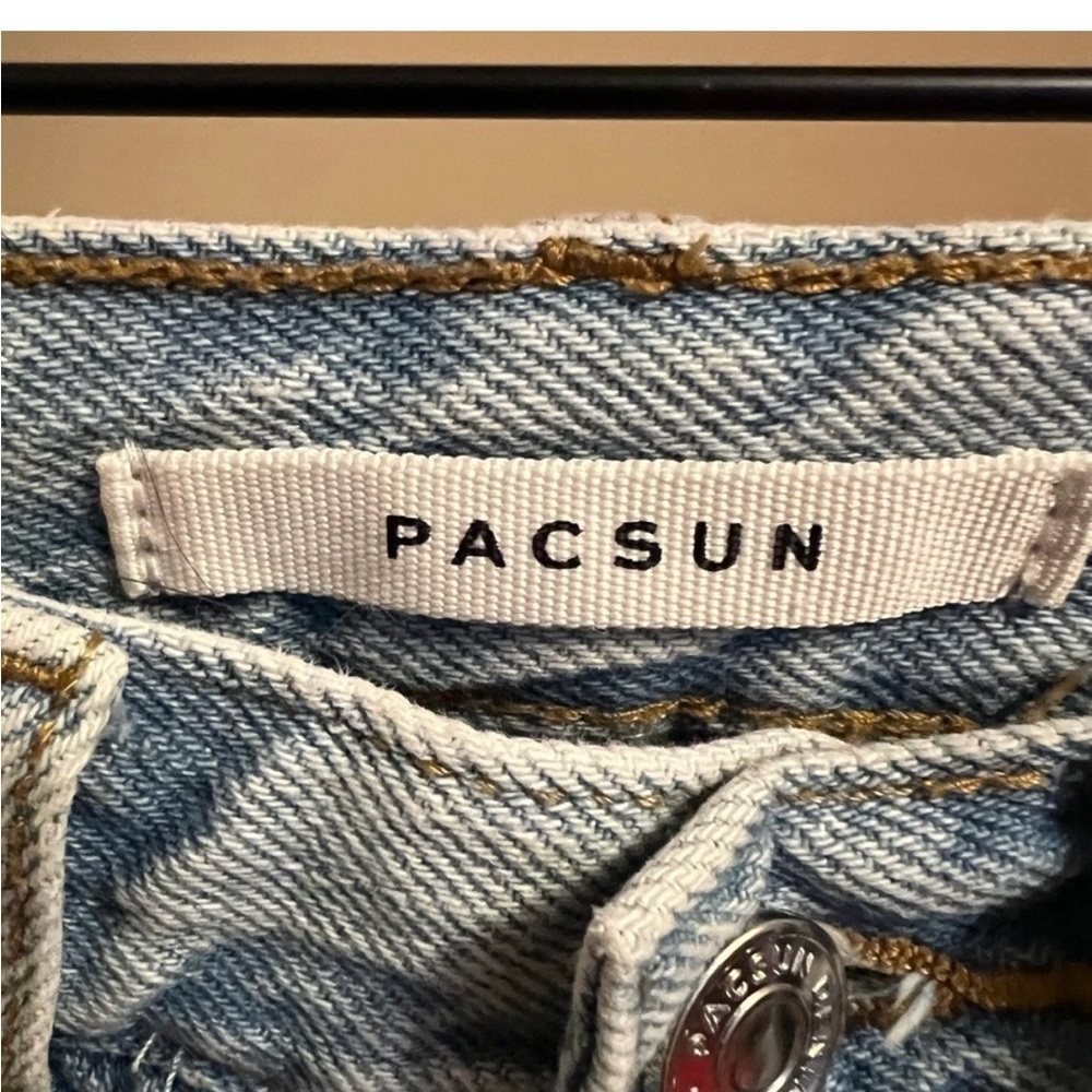 PacSun Light Blue Distressed Dad Jeans 23 - Picture 4 of 5